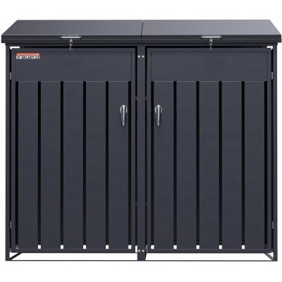 Scorpion elektro s.r.o. Přístřešek na 2 popelnice D12GG2Z antracit – Zbozi.Blesk.cz