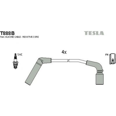 Sada kabelů pro zapalování TESLA T888B – Hledejceny.cz