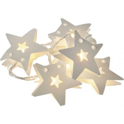 Emos ZY2075 LED girlanda hvězdy pap. 2×AA teplá bílá časovač – Hledejceny.cz