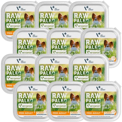 Vetexpert Raw Paleo Adult Mini Pate turkey 12 x 150 g – Sleviste.cz