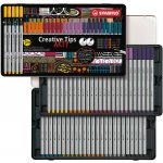 STABILO Kreativní set STABILO Creative Tips URBAN 10 různých barev 50 ks sada v plechu – Hledejceny.cz
