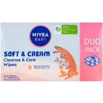 Nivea Baby Soft & Cream Cleanse & Care Wipes 2x57 ks – Zboží Dáma