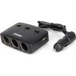 Prodlužovací zásuvka 2x USB-A ON/OFF LED 12/24V 100W 70cm AMiO-04363 – Zboží Živě