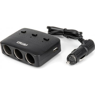 Prodlužovací zásuvka 2x USB-A ON/OFF LED 12/24V 100W 70cm AMiO-04363 – Zboží Živě