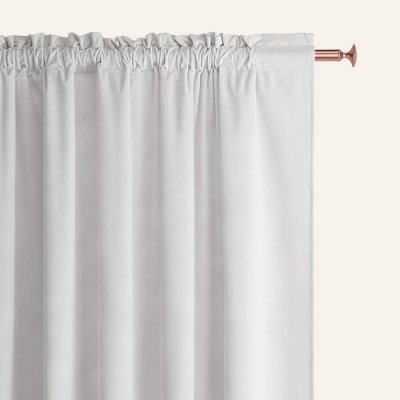 Závěs sametový v bílé barvě s řasící páskou Šírka 140 cm | Dĺžka 280 cm biela – Zboží Dáma