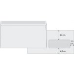 OFFICEO Obálky DL s okénkem vpravo Office Depot - obyčejné, navlhčovací lepidlo, 50 ks – Zboží Dáma