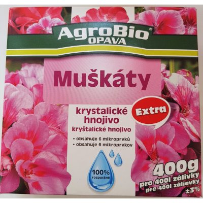 AgroBio Opava, s.r.o. Krystalické hnojivo Extra Muškáty 0,4 kg