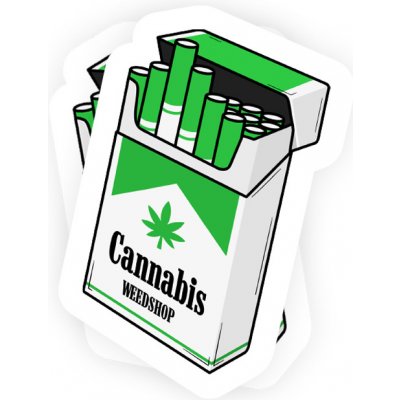 Samolepka cigarety - weedshop – Zboží Dáma