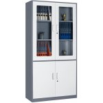 Enprag Skříň se skleněnými a plnými dveřmi HDW-S-B04 – Zboží Dáma