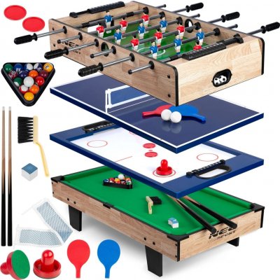 Neo-Sport Multifunkční hrací stůl 4v1 80x43x30cm NS-800 dřevěný – Hledejceny.cz
