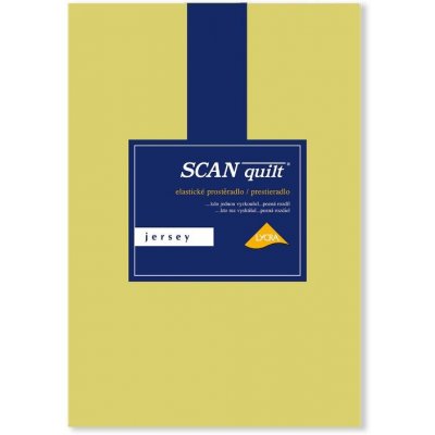 SCANquilt napínací prostěradlo jersey Elastic lycra žlutozelené 200x220x30 – Hledejceny.cz