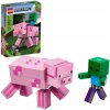 Příslušenství k legu LEGO® Minecraft® 21157 Velká figurka Prase s malou zombie