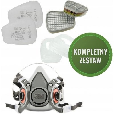 3M Protiprachová maska 6100 6200 6300 s filtry 6035 polomaska – Zboží Dáma