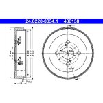 Brzdový buben ATE 24.0220-0034
