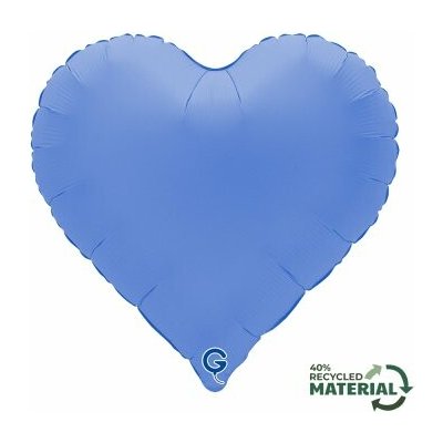 GRABO Srdce matně modré Lotus 18" 46cm fóliový balónek nafukovací – Zbozi.Blesk.cz