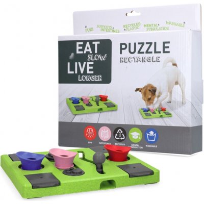 Eat Slow Live Longer hlavolam Obdélník – Zboží Dáma Eat Slow Live Longer hlavolam Obdélník – Zboží Dáma