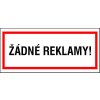 Samolepka Žádné reklamy, 5,2x11,6 cm