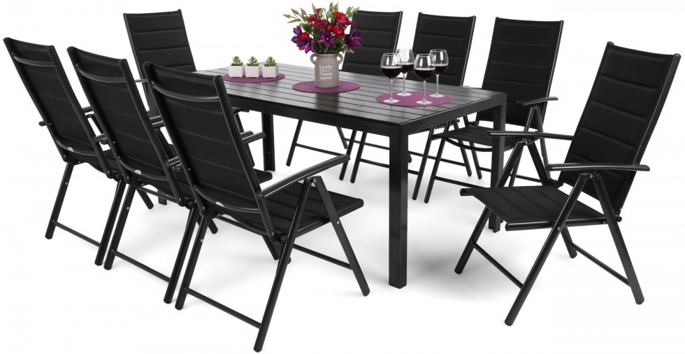 Home&Garden Zahradní sestava Ibiza 185 cm Black / Black 8+1