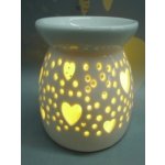 Albi Porcelánová aroma lampa Srdíčka bílá – Hledejceny.cz