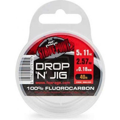 Fox Rage Fluorocarbon Strike Point Drop & Jig Line 40m 0,40mm 21,38lb