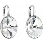 Swarovski Elements Oval Rivoli náušnice visací bílé oválky 31166.1 – Zboží Dáma