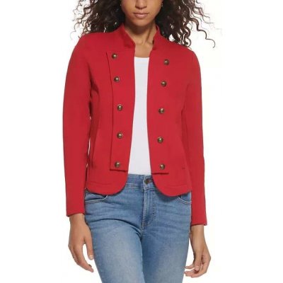 Tommy Hilfiger dámské sako Military červené – Zboží Dáma