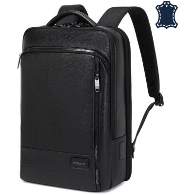 MYBALO Zante Kožený business batoh na notebook 15,6” 186 černý – Zboží Živě