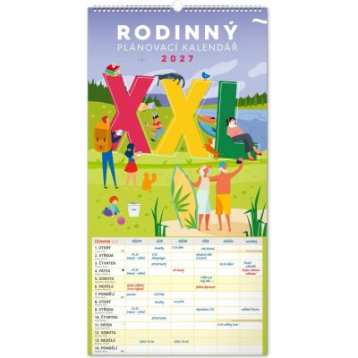 NOTIQUE Rodinný plánovací nástenný XXL 33 × 64 cm 2027 – Zbozi.Blesk.cz