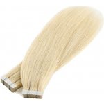 Vlasové PU pásky Tape in na prodlužování vlasů 40cm 613 nejsvětlejší blond – Sleviste.cz