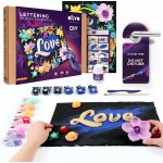 Okto lettering výtvarný set malování hmotou „LOVE“ 30 × 40 cm – Hledejceny.cz