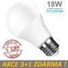 LED21 LED žárovka E27 18W SMD2835 1500 lm CCD Studená bílá, 3+1