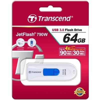 Transcend JetFlash 790 64GB TS64GJF790W – Zboží Mobilmania