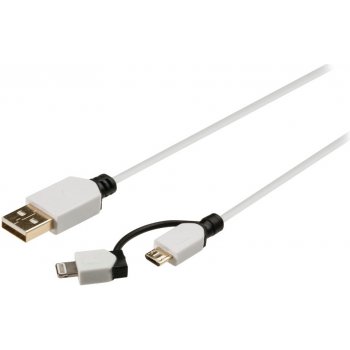 König KNM39400W10 USB 2.0 na micro USB a Lightning, 1m, bílý