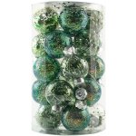 DECOLED Luxusní sada ozdob 25 ks. prům. 7 cm tmavě zelená – Hledejceny.cz
