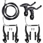 MTB Sada brzd přední zadní Brzda V-brake lanka destičky páky – Hledejceny.cz