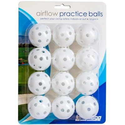 Longridge Airflow plastové děrované treninkové míčky s otvory 12 ks, bílé – Zboží Dáma