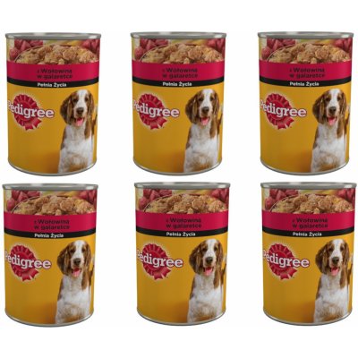 Pedigree Adult hovězí 6 x 400 g – Zbozi.Blesk.cz