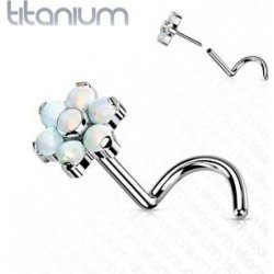 Šperky4U Push In piercing do nosu titan TIT1180