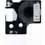 Kompatibilní páska s Dymo 40910, S0720670, 9mm x 7m černý tisk / průhledný podklad – Hledejceny.cz