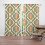 Sablio Závěs Retro ornament: 2ks 140x250cm – Hledejceny.cz