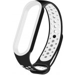 Xiaomi Mi Band 5/6 náhradní náramek Sportovní prodyšný perforovaný černo-bílá MBSCZ-5S001 – Hledejceny.cz