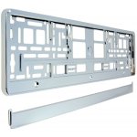 COMPASS Podložka pod SPZ metallic s odnímatelným panelem stříbrná, 91560 | Zboží Auto