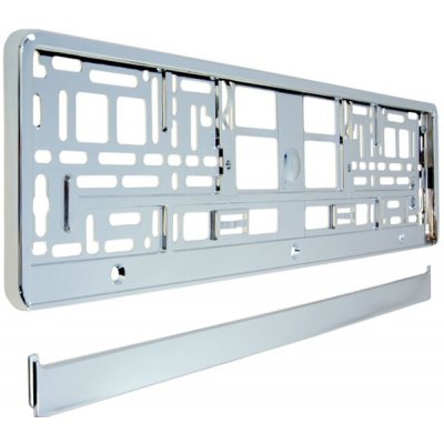 COMPASS Podložka pod SPZ metallic s odnímatelným panelem stříbrná, 91560 | Zboží Auto