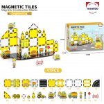 Mamido Magnetická stavebnice dopravní město 47 dílů, jeřáb, bagr, nakladač MT1476 – Zboží Živě