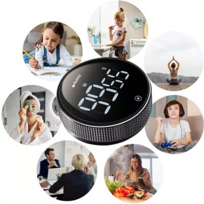 Ruhhy Kuchyňská minutka LED digitální - černá – Zboží Mobilmania