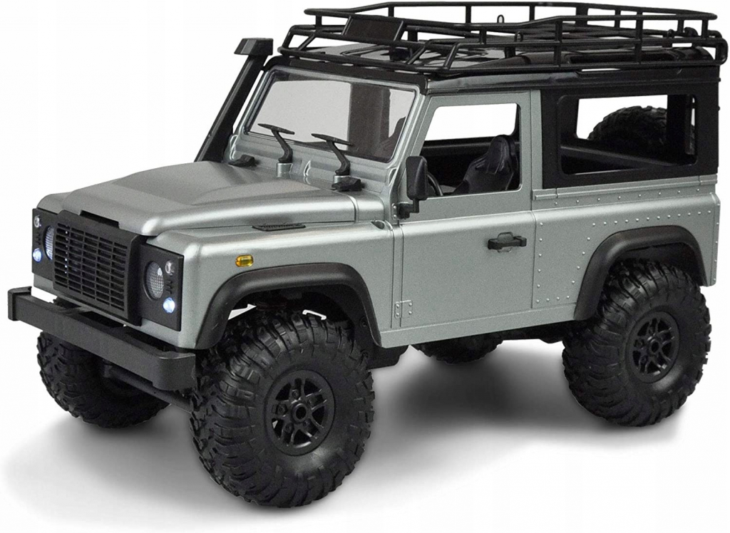 Amewi D90 Rock Crawler Defender 4WD 2,4 GHz LED plně proporcionální RTR stříbrná 1:12