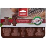 Banquet Silikonové formičky na čokoládu zvířátka 1 20,4x10,5x1,4cm Culinaria brown