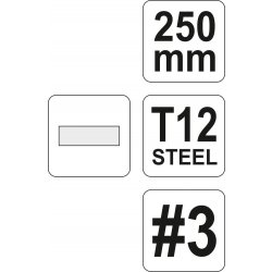 Pilník YATO zámečnický plochý jemný 250 mm YT-6233