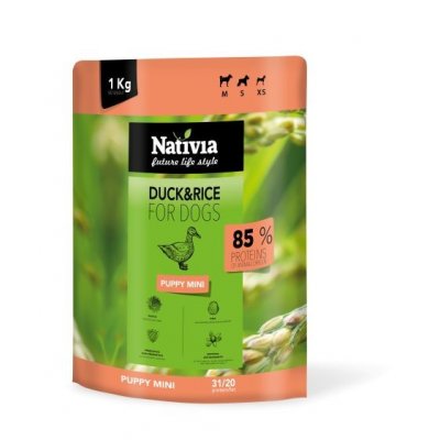 Nativia Nativia Dog Puppy Mini Duck&Rice 1 kg – Hledejceny.cz