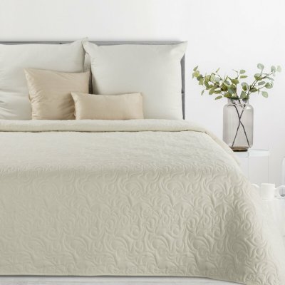 Design 91 PŘEHOZ NA POSTEL POUZE 4 220X240 CM KRÉMOVÁ – Zboží Dáma